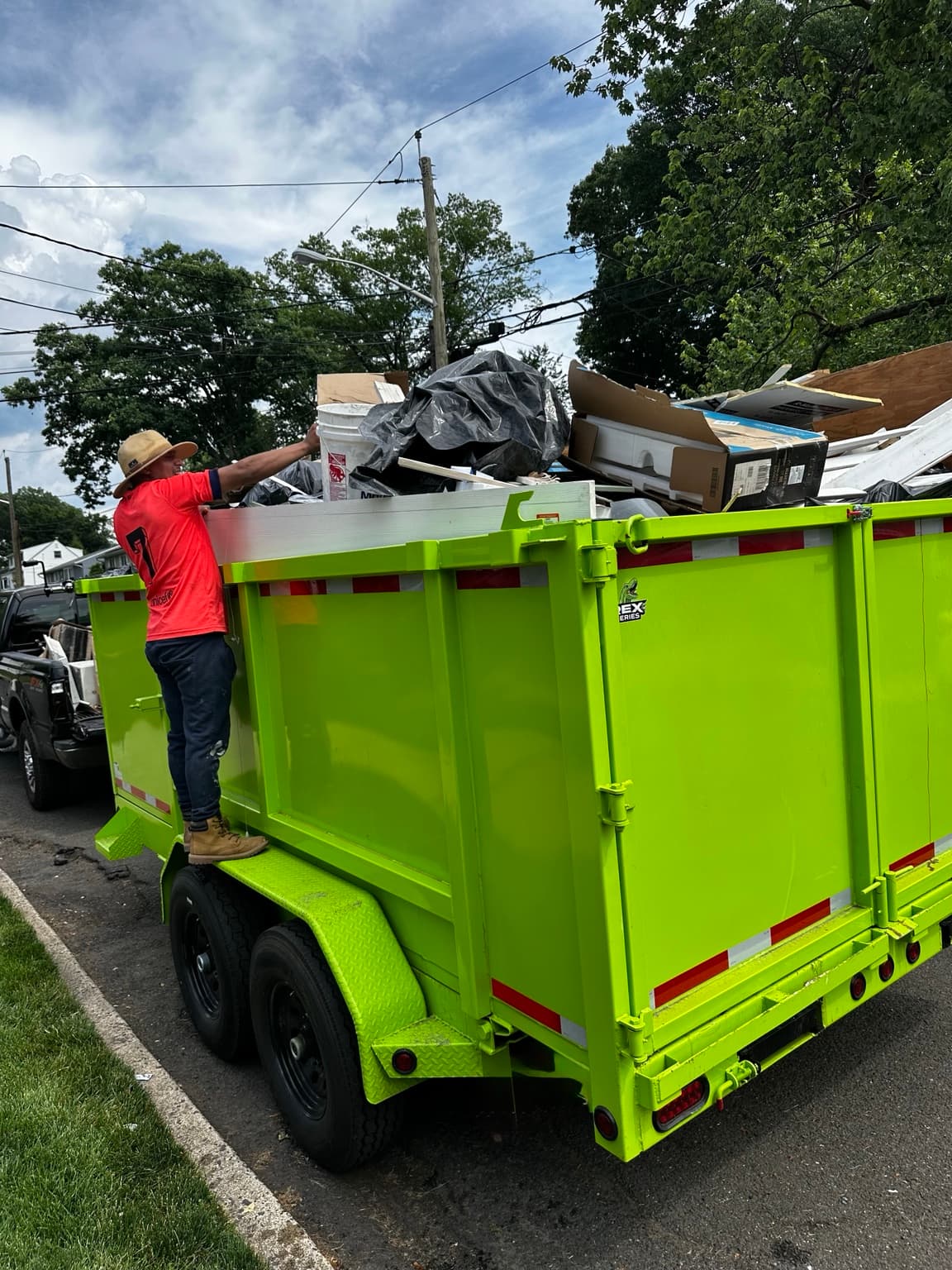 Junkfire crew loading a trailer